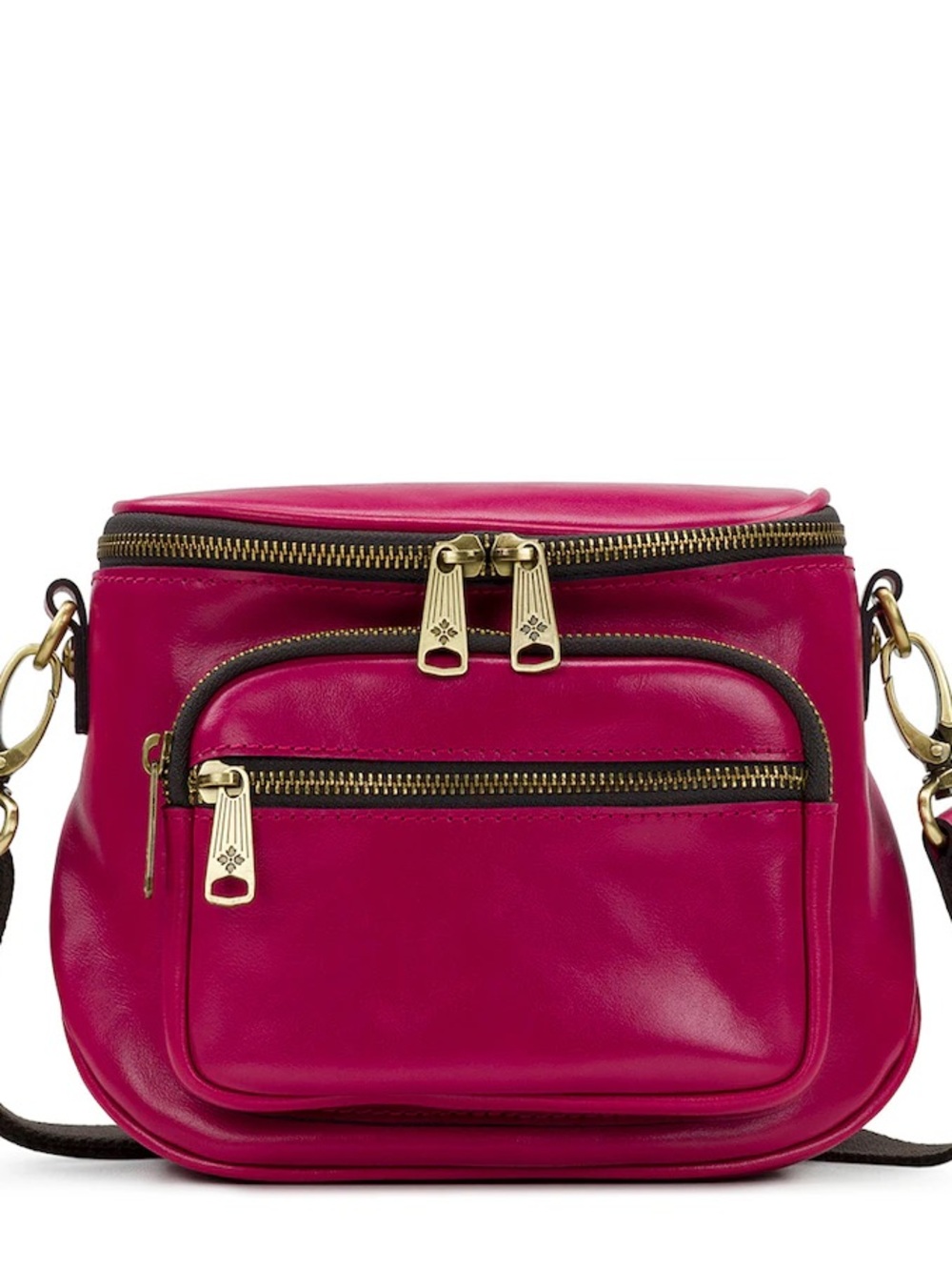 Patricia Nash Fuchsia Crossbody Bag with Gold Hardware
